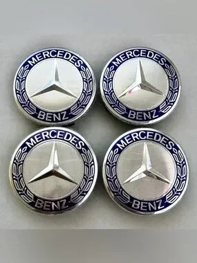 Accessories | Set Of 4 Mercedesbenz 75mm Classic Blue Wheel Center Hub ...